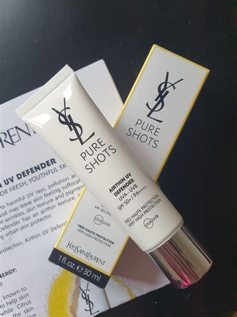 ysl sunblock review|Pure Shots Airthin UV Defender SPF 50+ / PA++++ .